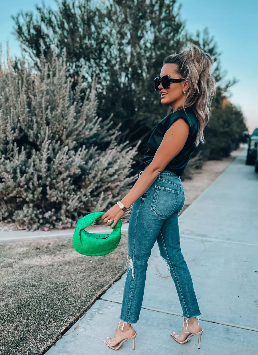 green bag, bottega bag, st patricks day accessories